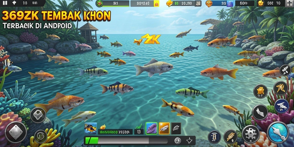 Screenshot gameplay menyerupai aksi menangkap ikan yang seru.