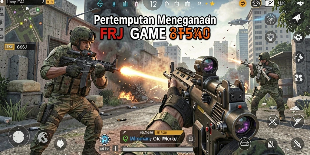 Gameplay seru di 666J dengan pertempuran FPS mendebarkan.
