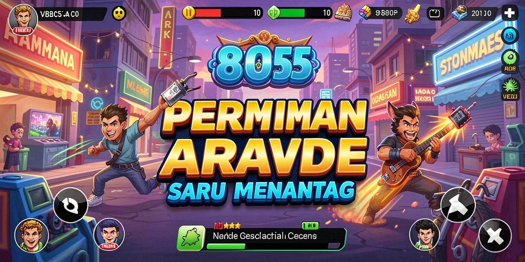 Tampilan gameplay seru dari 8055 dengan berbagai level menarik.