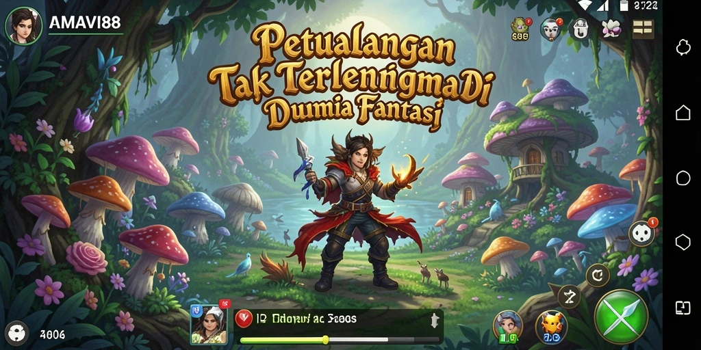 Tampilan gameplay AMAVI88 yang menakjubkan dan penuh aksi petualangan.