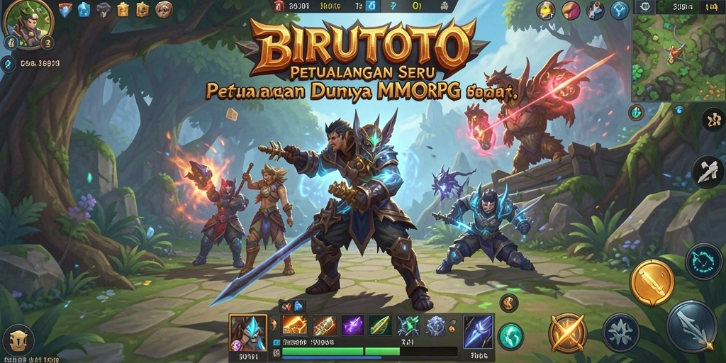 Gambaran gameplay seru BIRUTOTO dalam dunia MMORPG.