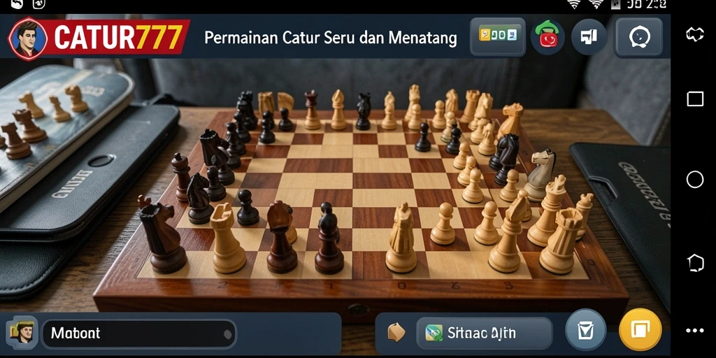 Tampilan gameplay menantang di CATUR777, penuh strategi dan kecerdasan.