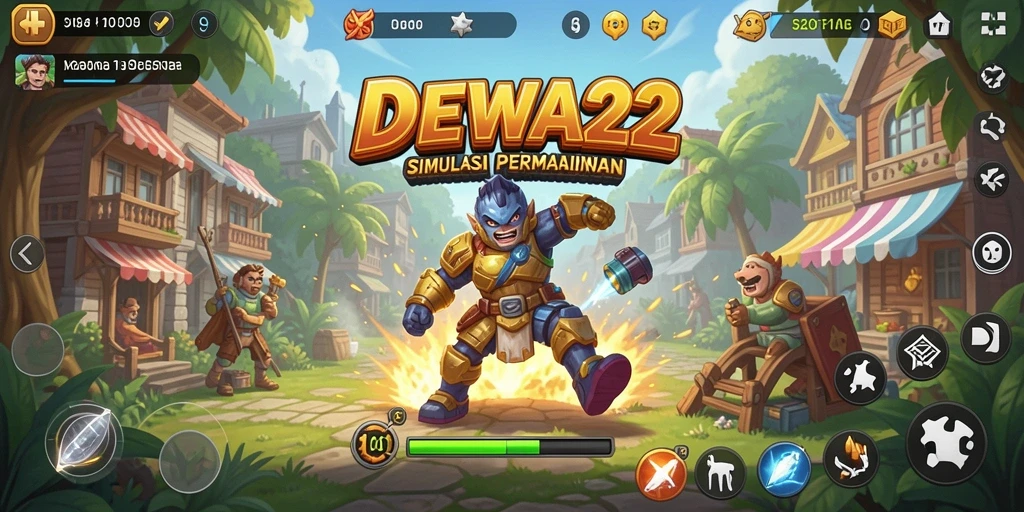 Tampilan gameplay DEWA22 yang seru dan menantang.