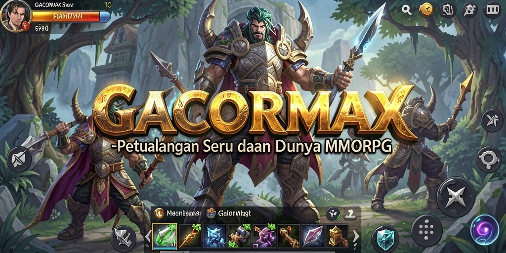 Tampilan gameplay GACORMAX yang menampilkan aksi seru di dunia MMORPG.