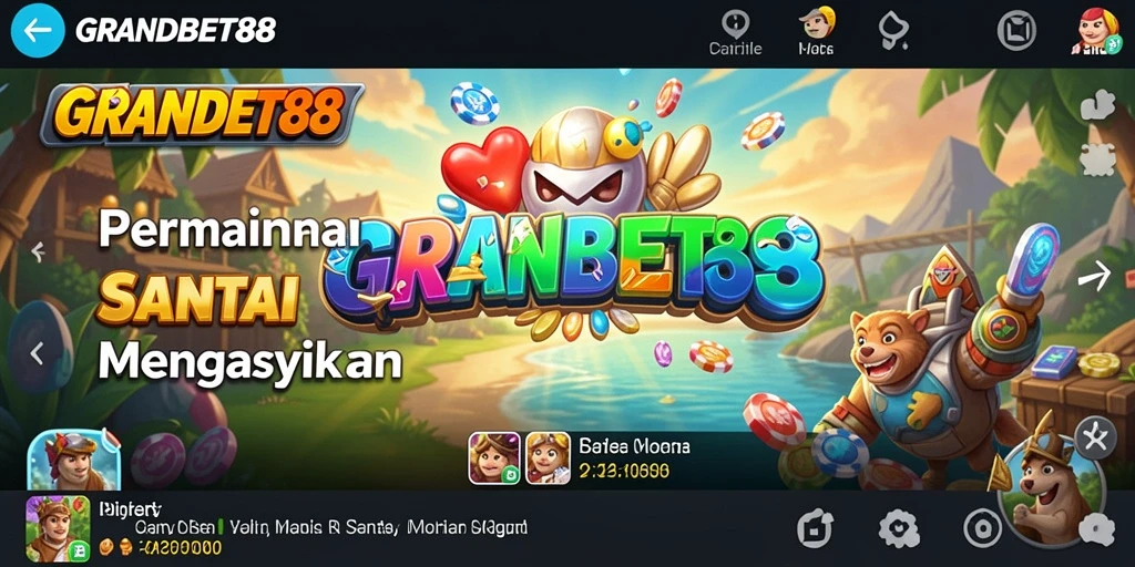 Tampilan screenshot GRANDBET88 yang menunjukkan gameplay yang santai.