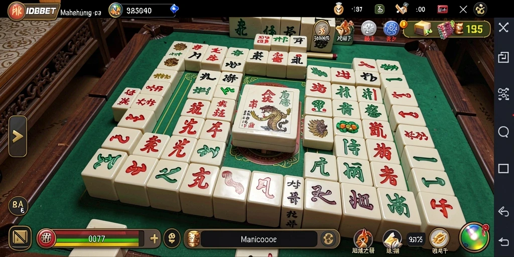 Screenshot gameplay idebet menampilkan tantangan Mahjong yang seru.