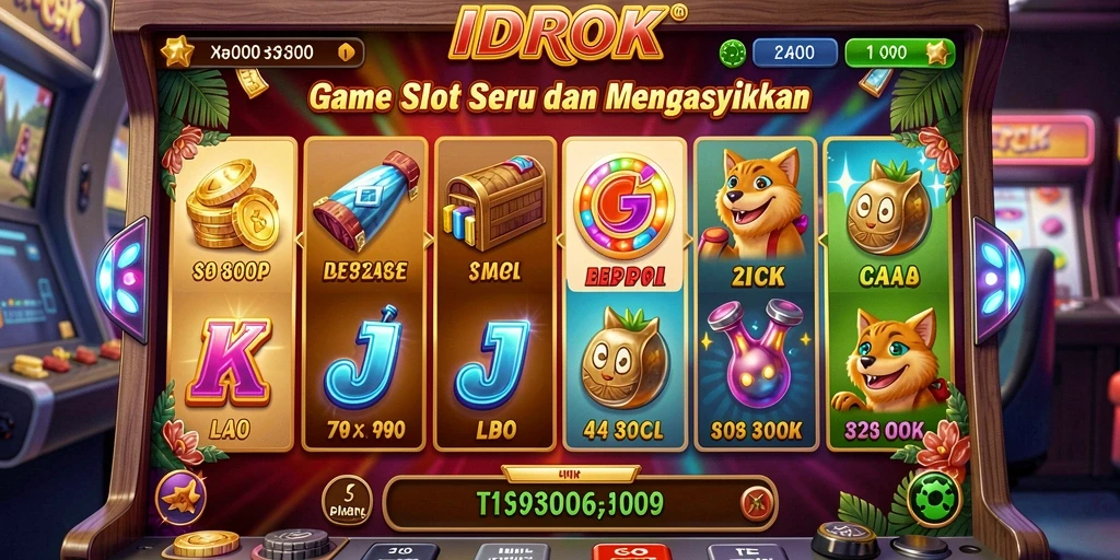 Gameplay menarik IDROK dengan banyak tema slot seru.