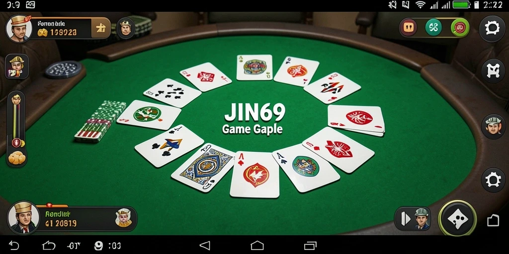 Tampilan gameplay Gaple yang menarik dan seru di JIN69.