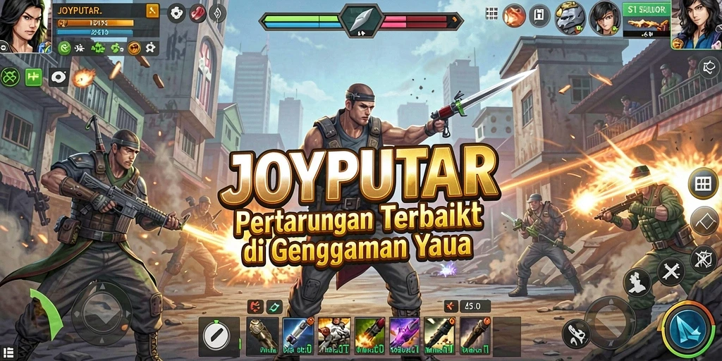 Tampilan gameplay Fighting di JOYPUTAR yang mendebarkan.