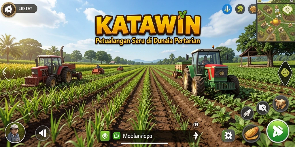 Tampilkan gameplay menakjubkan di KATAWIN dengan aktivitas bertani.