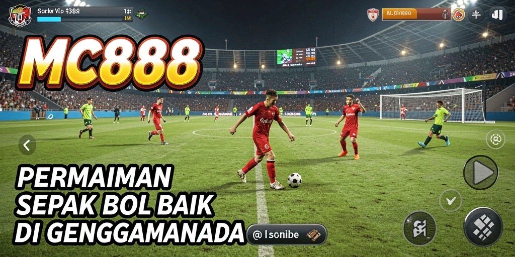 Tampilan gameplay menegangkan dari MC888 dengan aksi sepak bola yang mendebarkan.