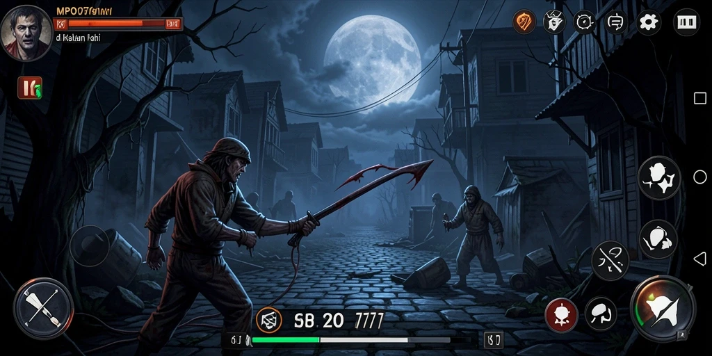 Gameplay MPO777 menampilkan suasana horor yang mencekam dan menegangkan.