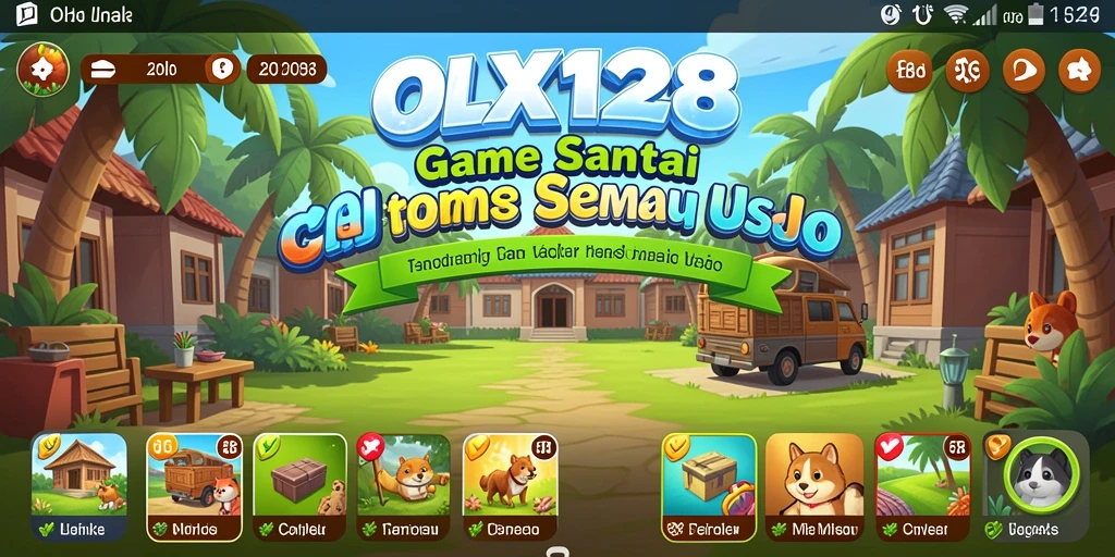 Tampilan gameplay OLX128 yang menyenangkan dan penuh warna.