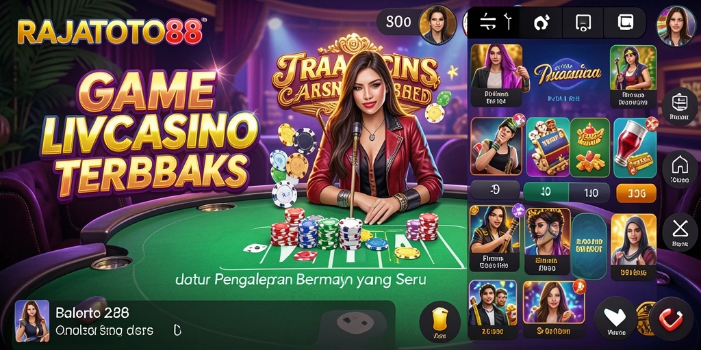 Tampilan gameplay Live Casino yang seru dan interaktif.