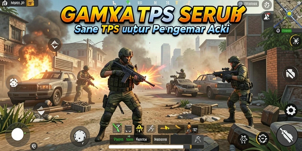 Tangkapan layar RAKYATJP yang menampilkan aksi seru dalam gameplay TPS.