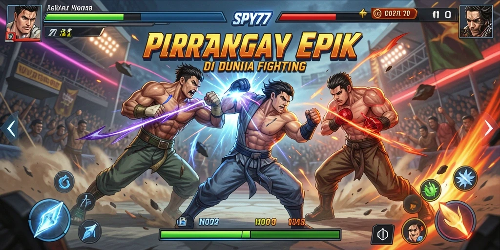 Tangkapan layar menampilkan pertarungan dinamis di SPY77.